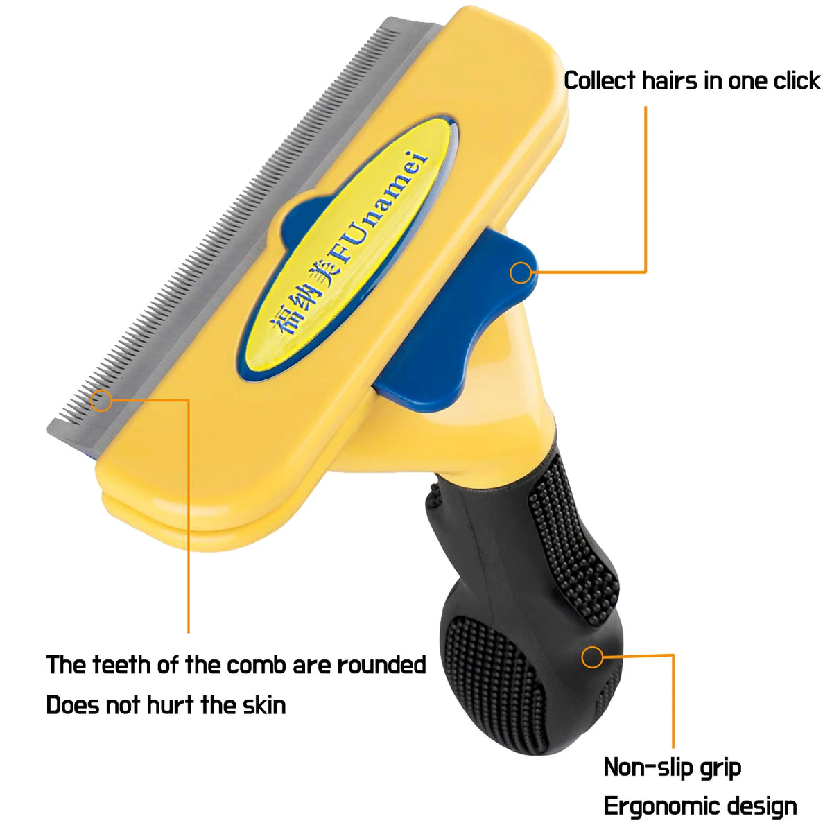 Pet Deshedding Brush for Dogs and Cats – Removes Loose Fur and Tangles