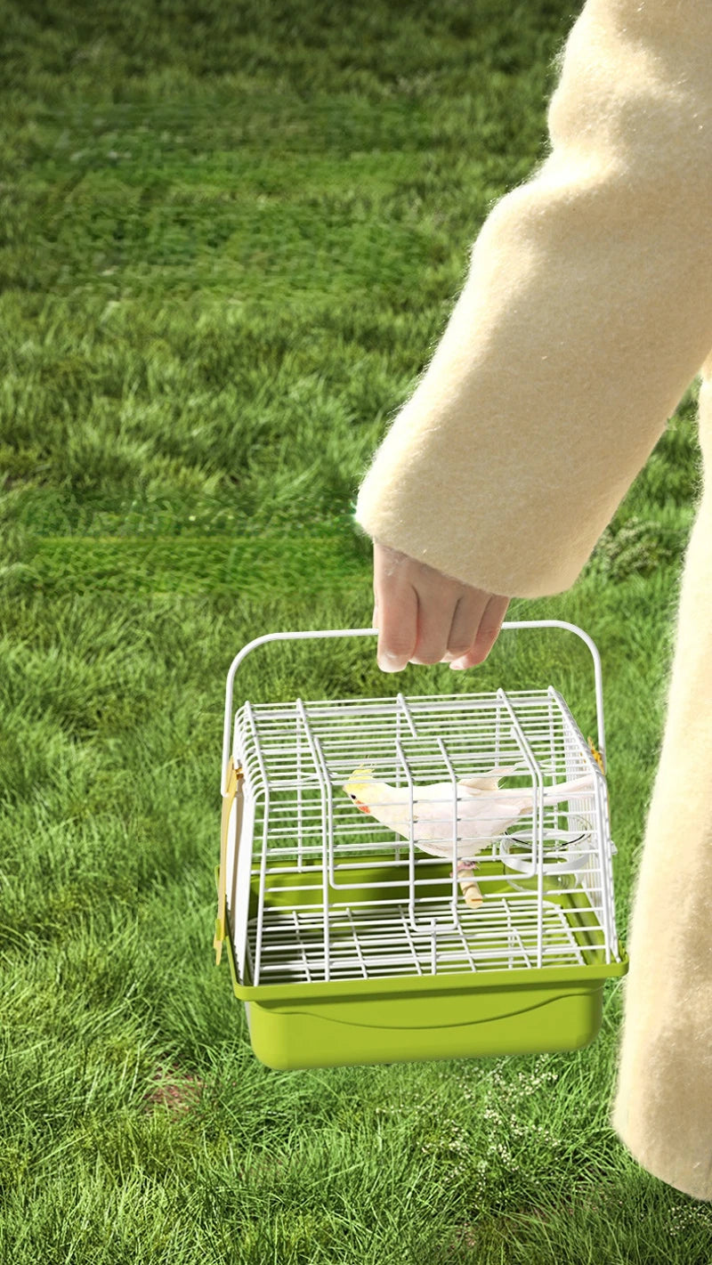 Portable Double Shoulder Bird Carrier Bag with Perch