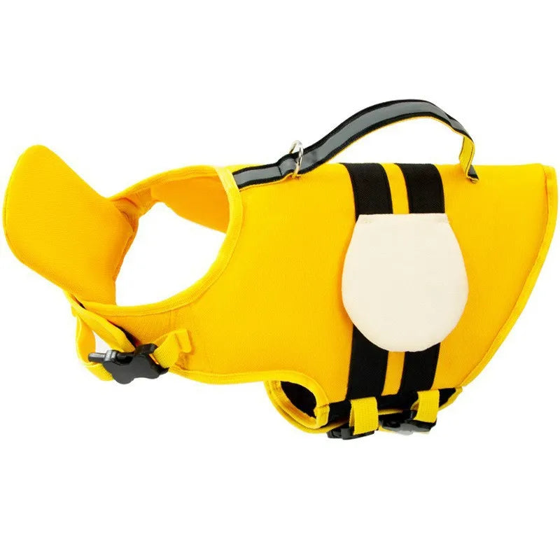 Adjustable Dog Life Jacket with Reflective Trim for Swimming and Water Safety