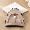 Foldable Semi-Enclosed Pet Tent Bed for Small Dogs and Cats