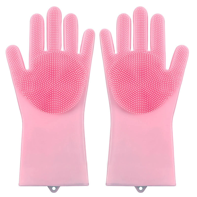 Gants de toilettage en silicone pour animaux