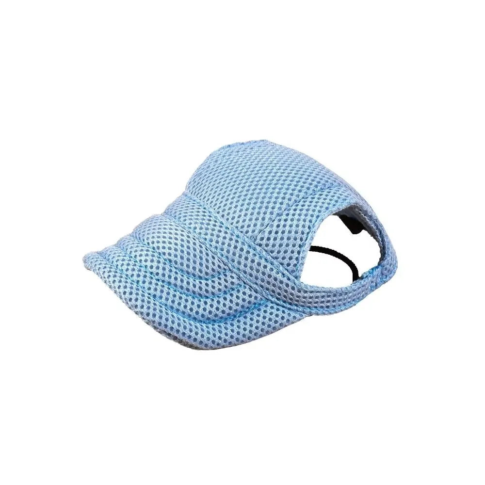 Breathable Pet Sun Hat with Ear Holes and Adjustable Strap