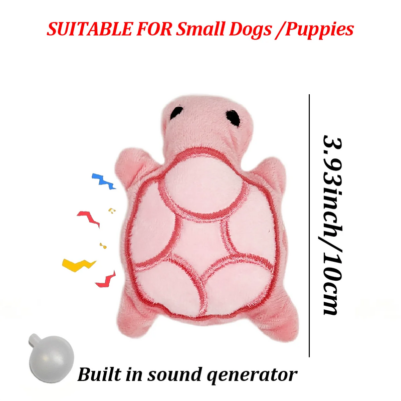 Mini Turtle Dog Plush Squeaky Toy for Puppies
