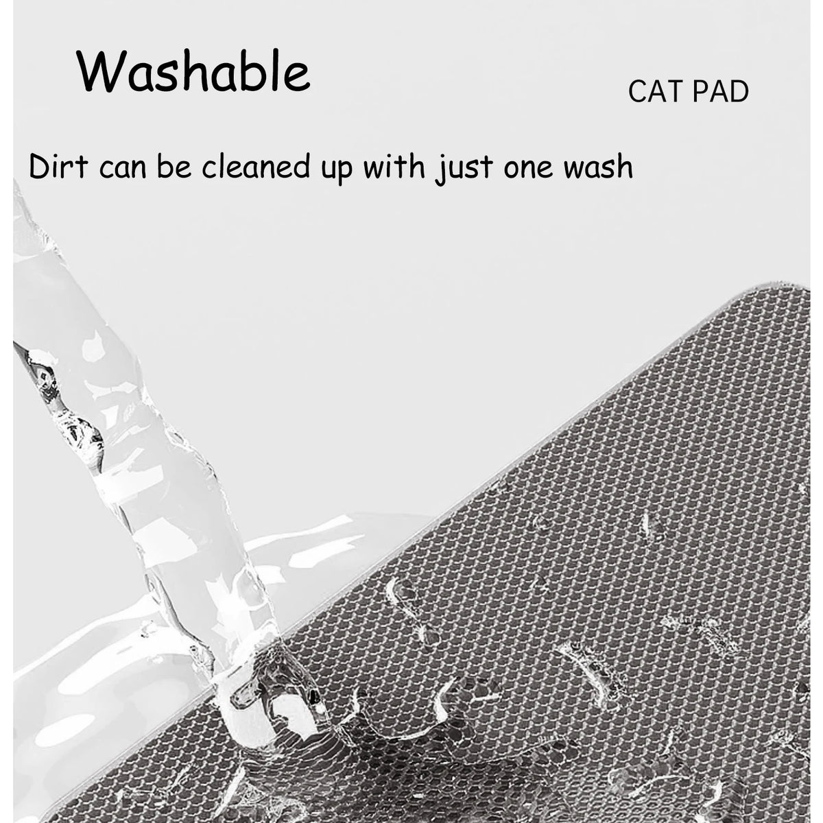 Waterproof Double-Layer Cat Litter Mat with Non-Slip Base