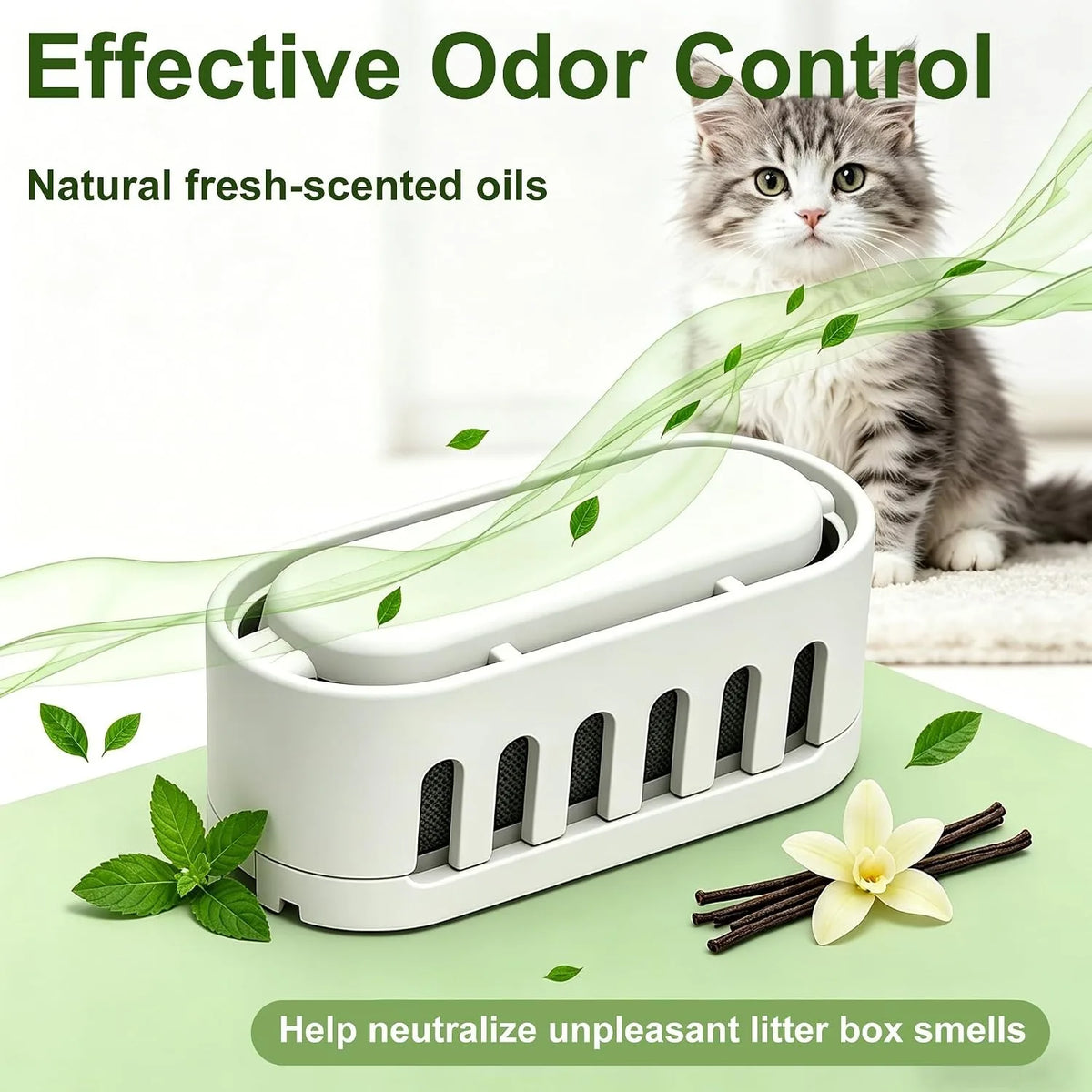 Cat Litter Box Deodorizers for Automatic Litter Boxes, 30-Day Freshness