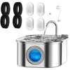Fuente de Agua Automática para Mascotas de Acero Inoxidable