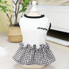 Strawberry Print Dog Dress with Bow for Small Breeds