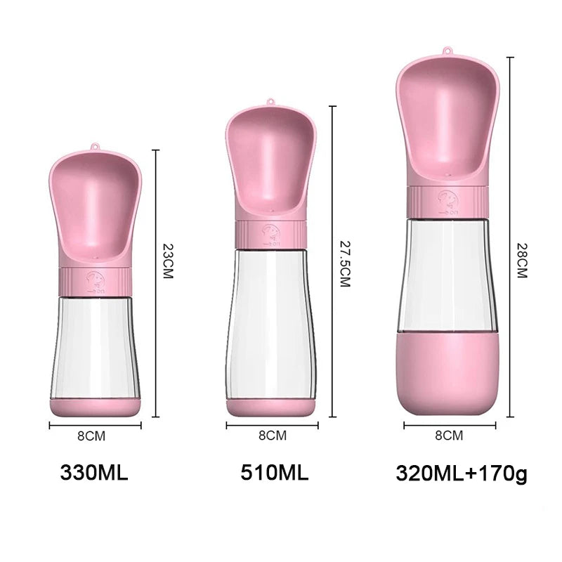 2-in-1 Portable Dog Water Bottle with Food Container