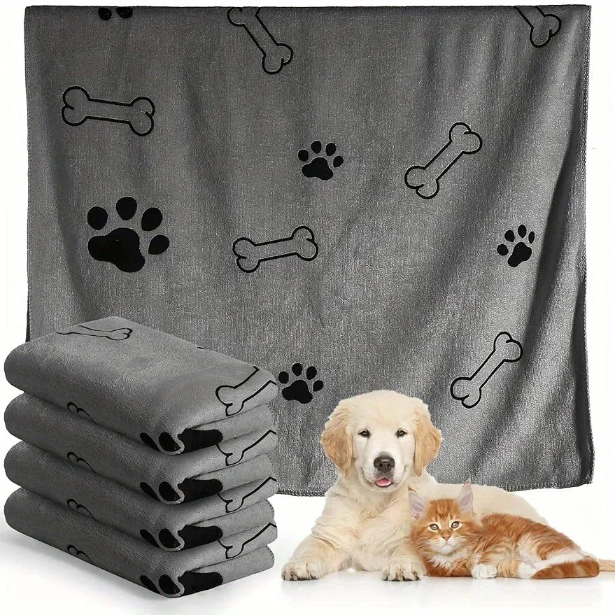Ultra-Soft Quick-Dry Pet Bath Towel for Dogs and Cats