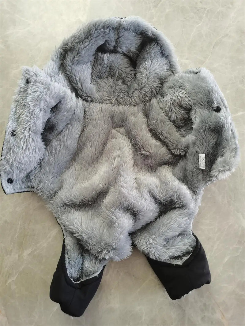 Mono de Algodón Acogedor para Perro con Capucha Impermeable