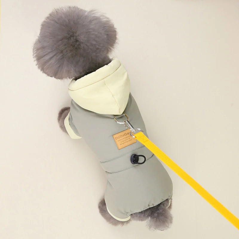 Mono de Invierno Acolchado para Perro con Capucha
