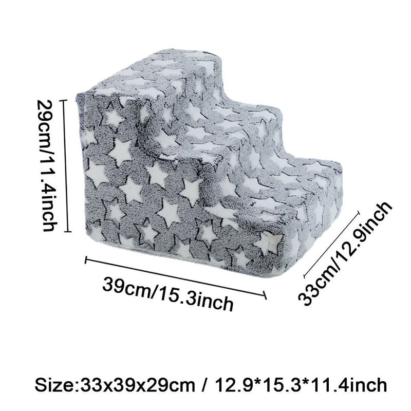 Detachable Pet Stairs with Soft Foam Steps