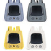 Three versions of a breathable pet carrier backpack for cats and small dogs in light blue, gray, and yellow.