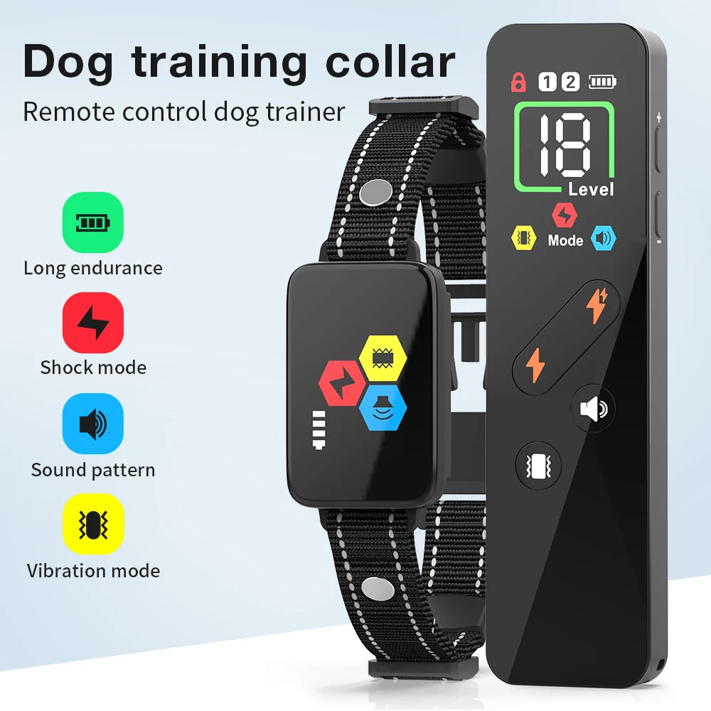 Dog Training Collar with Color Screen Remote & Anti-Bark Modes