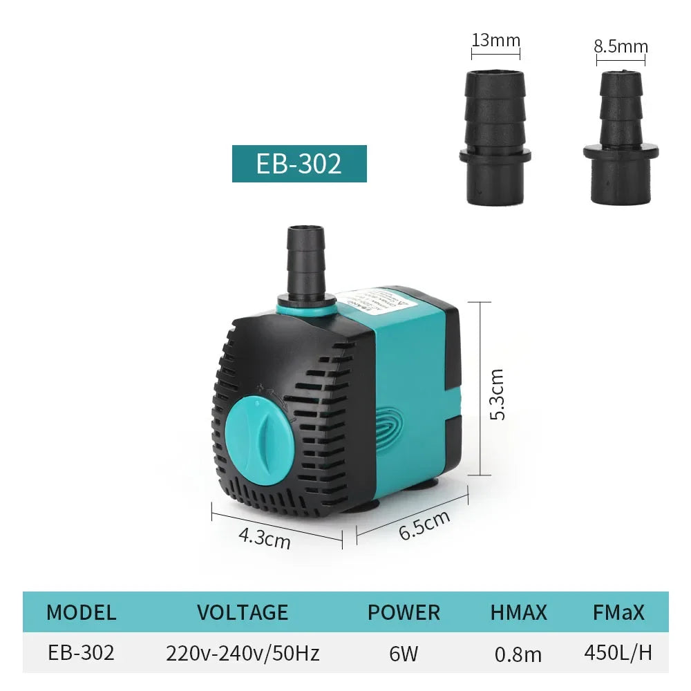 Submersible Aquarium Water Pump with Adjustable Flow