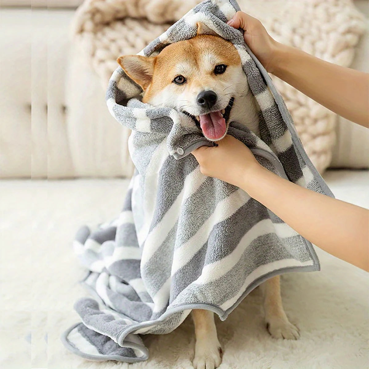 Extra Large Quick-Dry Microfiber Pet Bath Towel