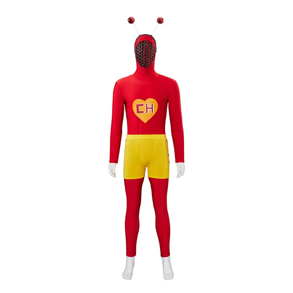 El Chapulín Colorado Cosplay Jumpsuit with Antennae
