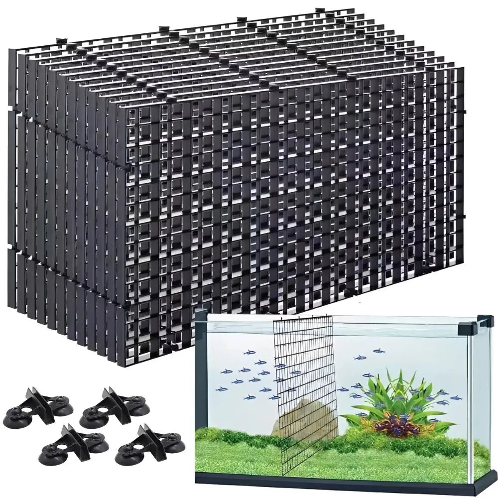 Modular Aquarium Divider Panel Set with Suction Cups