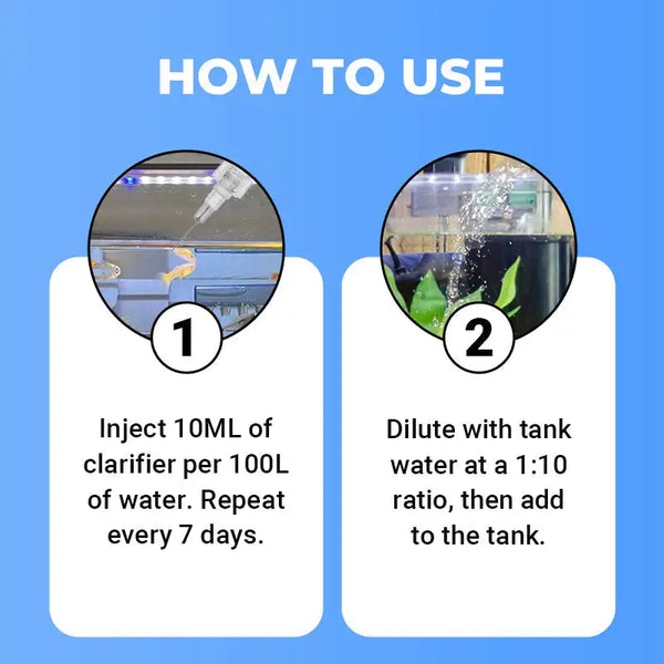 Clarifiant d'eau pour aquarium & Traitement anti-algues