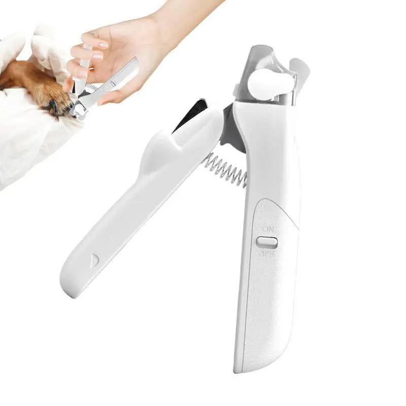 LED Pet Nail Clippers with Safety Guard and Rotary File