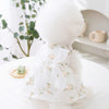 Princess-Style Dog Dress with Bow and Butterfly Skirt