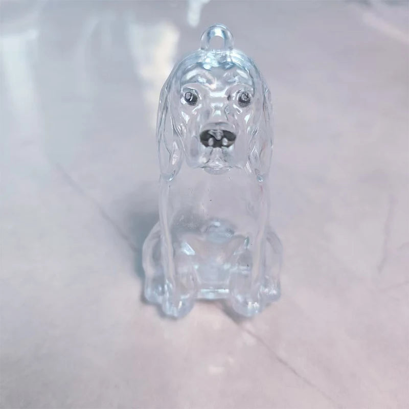 Transparent Pet Hair Keepsake Charm for Keys