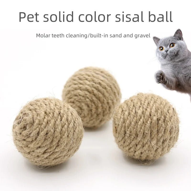 Pelotas de Juguete para Gatos con Cascabel de Sisal