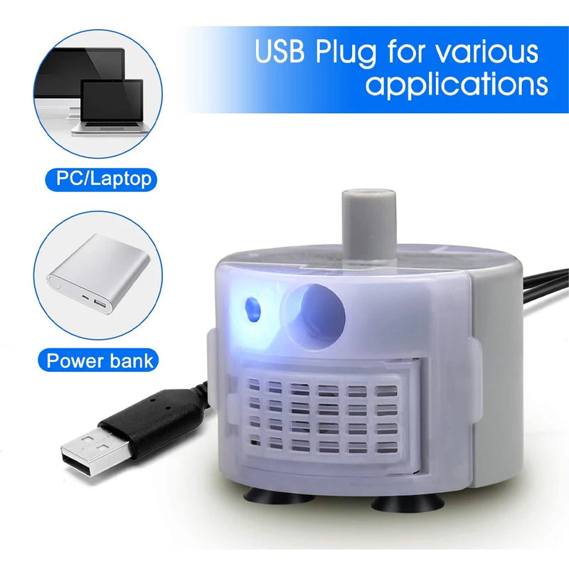 Cat Water Fountain Replacement Pump - Ultra-Quiet USB