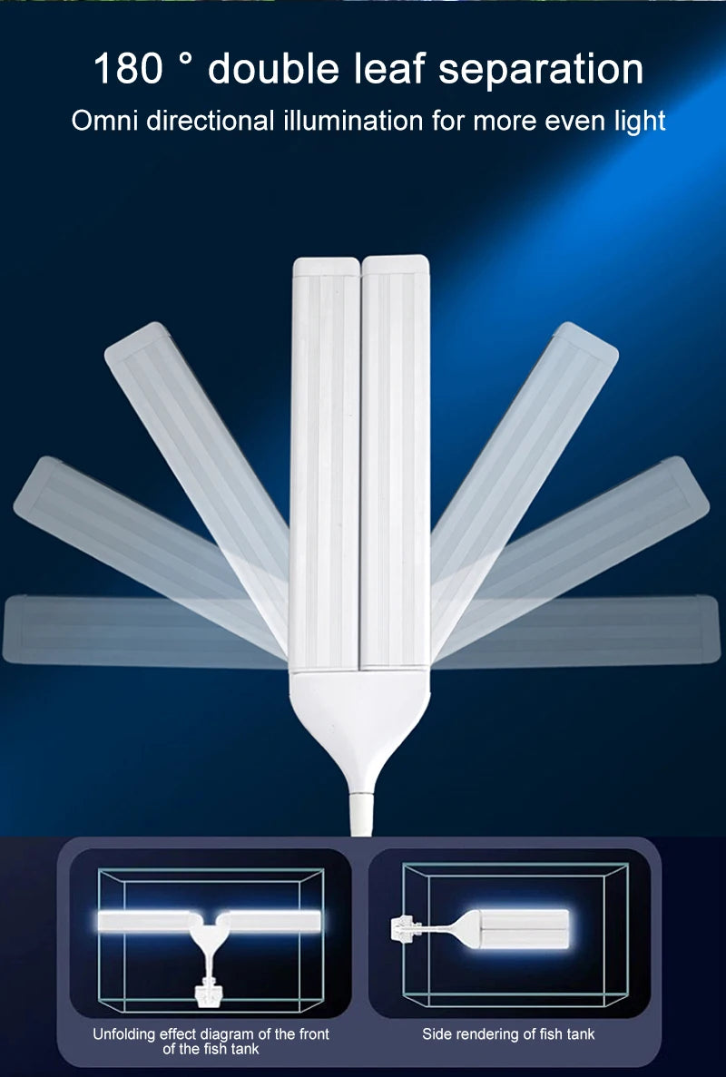 Lampe LED à pince pour aquarium, spectre complet
