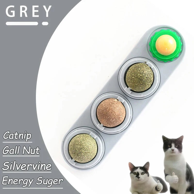 Edible Catnip Wall Balls for Dental Care and Play