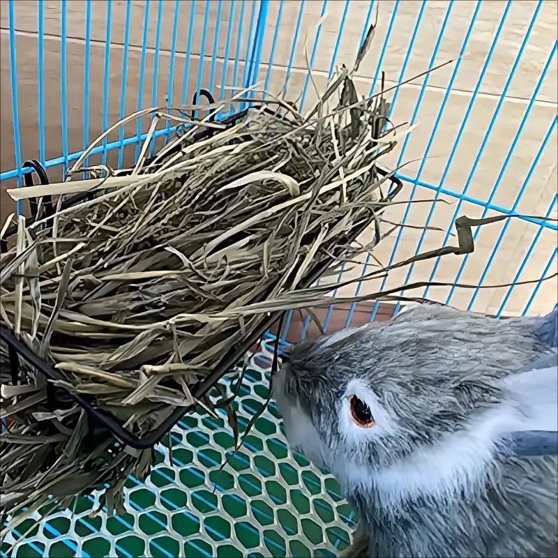 Compact Metal Hay Feeder Rack for Small Pets