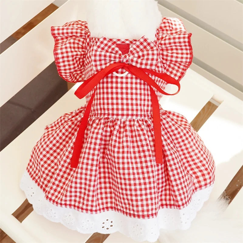 Floral Summer Princess Dress for Small Dogs and Cats