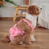 Cute Printed Reusable Dog Diaper Pants for Small Breeds