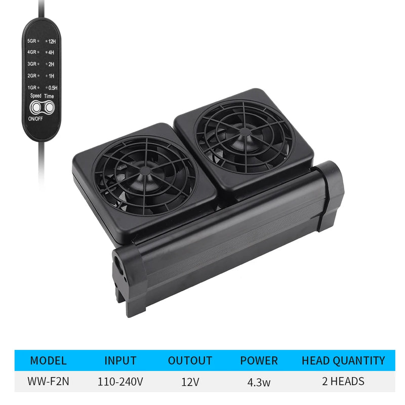 Ventilateur de refroidissement pour aquarium réglable