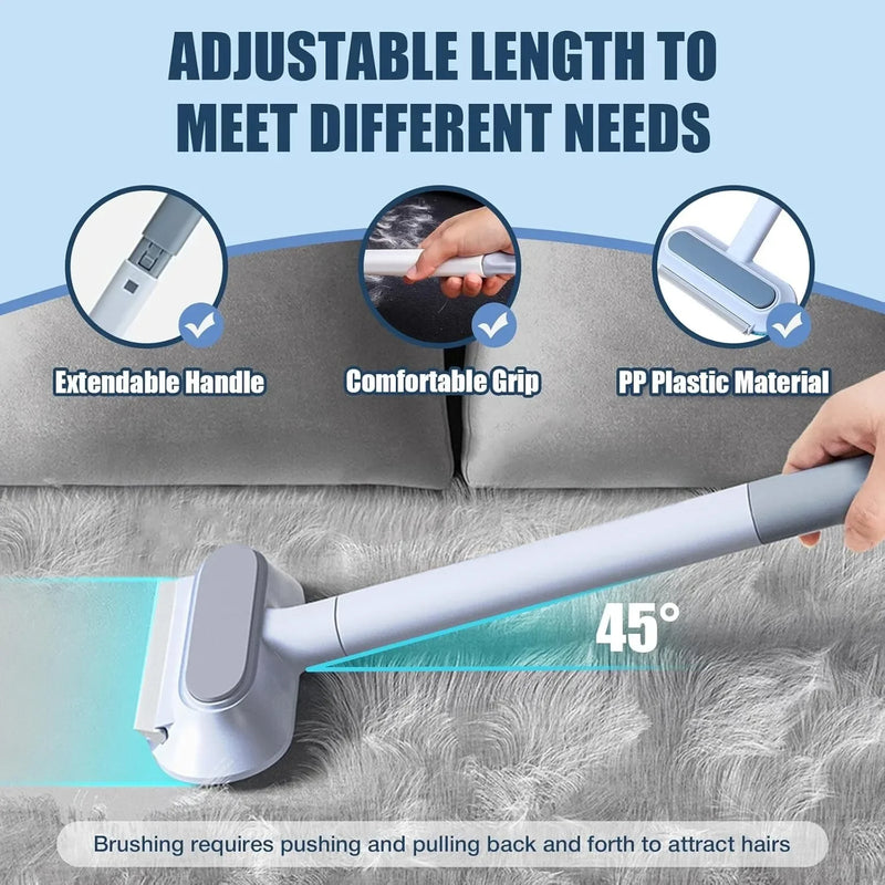 Long-Handle Pet Hair Remover Brush