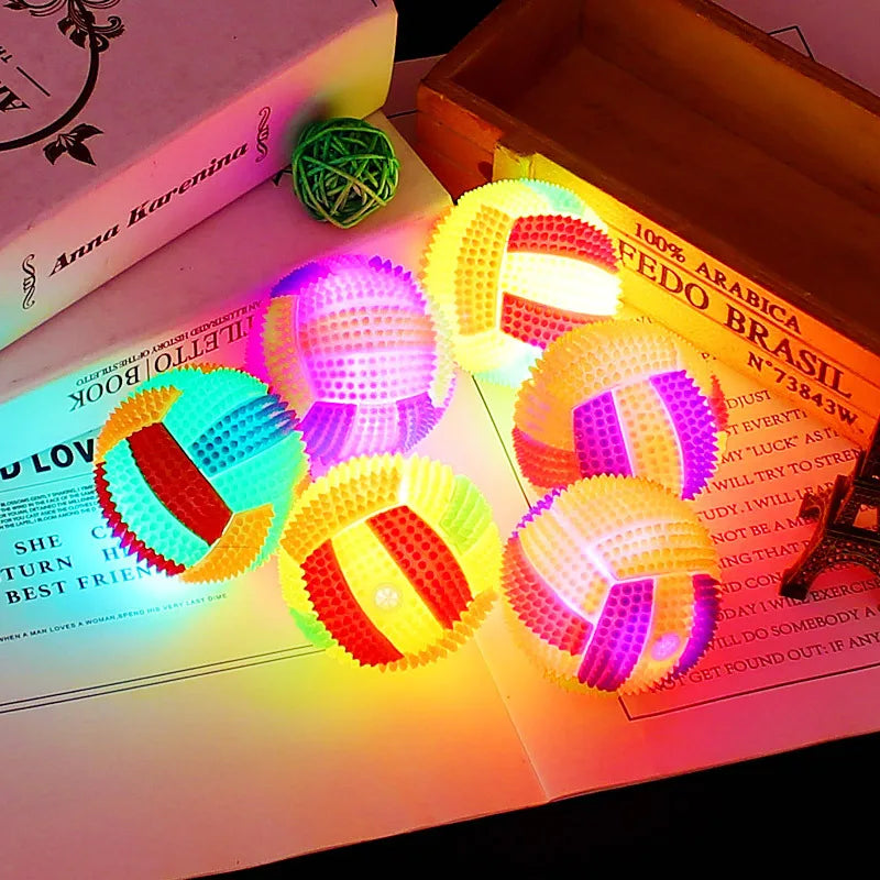Balle LED Lumineuse pour Chiens - Balle à Mâcher Éclairante pour Chats et Petits Chiens