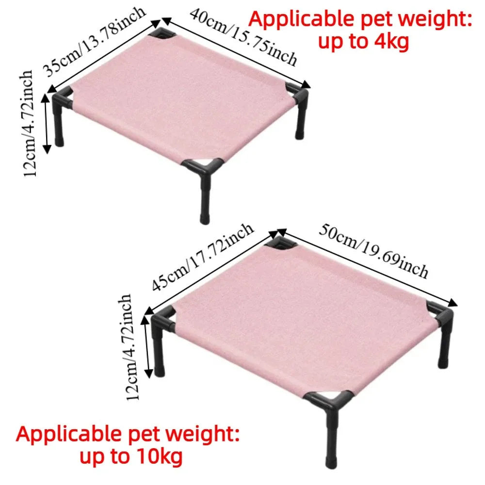 Elevated Pet Bed with Detachable Frame and Breathable Mesh
