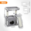 Compact Cat Tree Tower with Sisal Scratching Posts and Cozy Perches