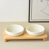 Elevated Ceramic Cat & Dog Bowl with Stand – 2-in-1 Food and Water Feeder