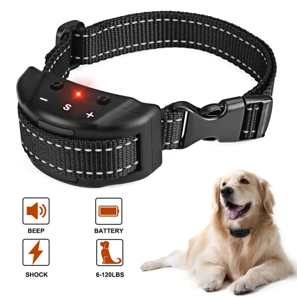 Rechargeable Waterproof Anti-Bark Training Collar for Dogs and Cats