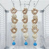 Natural Wood Parrot Swing with Chewing Toy for Small Birds