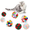 Balles de jouet pour chat en peluche avec grelots