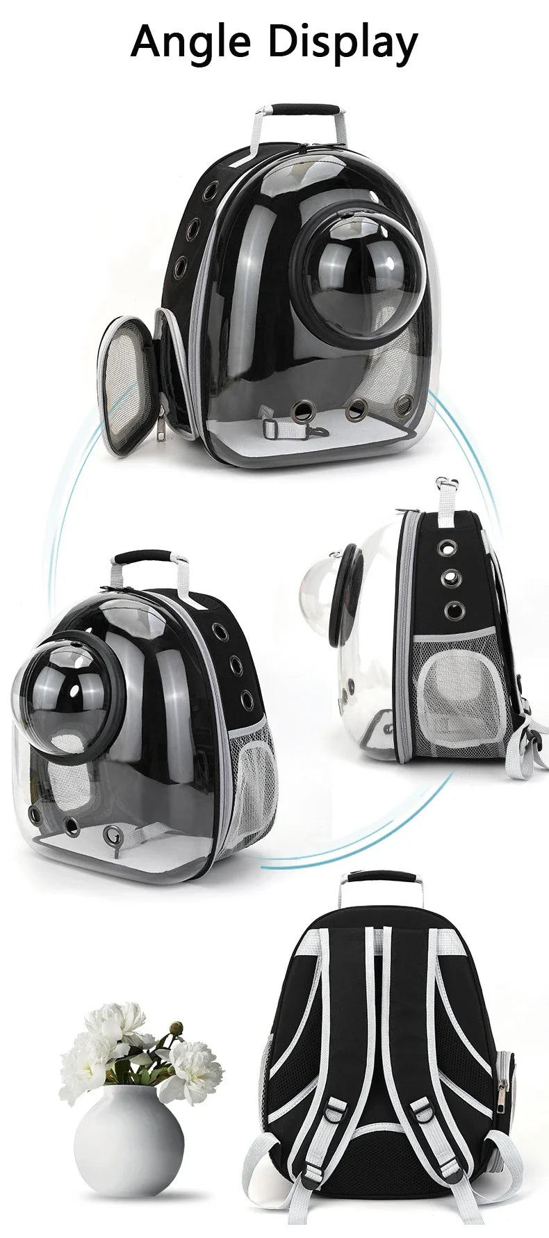 Transparent Bubble Pet Carrier Backpack for Small Dogs and Cats