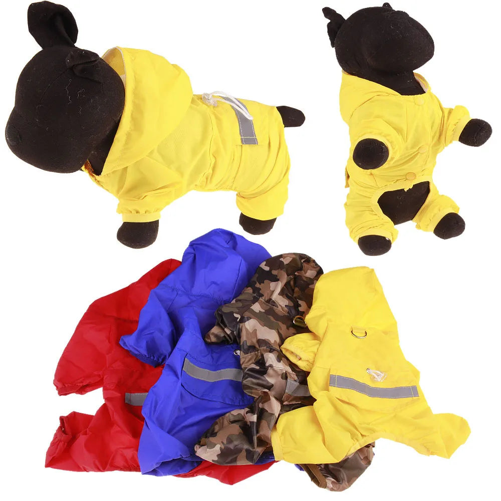 Waterproof Dog Raincoat with Hood - Lightweight Pet Outdoor Jacket