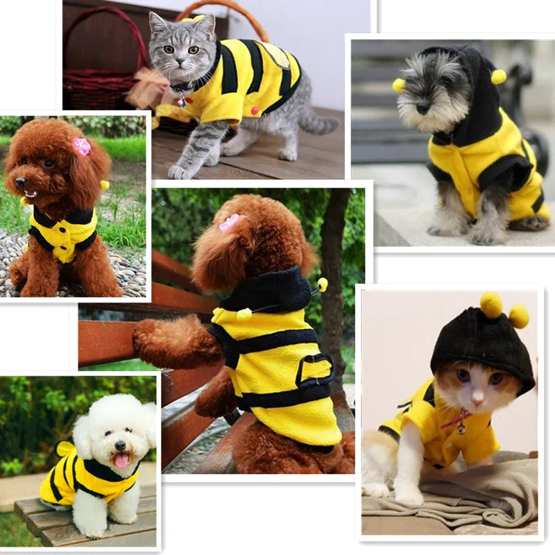 Disfraz de Abeja para Perro con Capa con Capucha