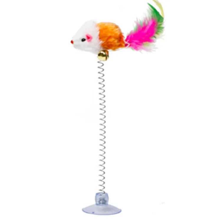 Juguete Interactivo para Gatos con Varita de Plumas y Cascabel