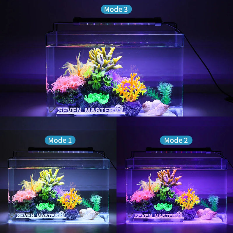 Ultra Slim Aquarium LED Light Clip Lamp RGB 31-120cm