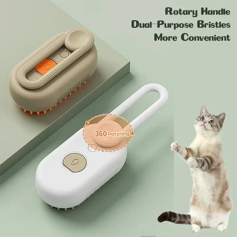 Brosse de toilettage électrique pour animaux avec fonction vapeur
