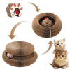 Foldable Corrugated Cat Scratcher with Bell and Catnip