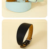Wide Leather Dog Collar for Long-Necked Breeds